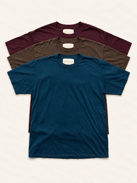 Nightshade Bleached Down T-Shirt 3-pack — group; colors and garments vary by pack