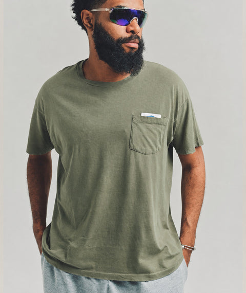 AWE Faded Pocket T-Shirt Green