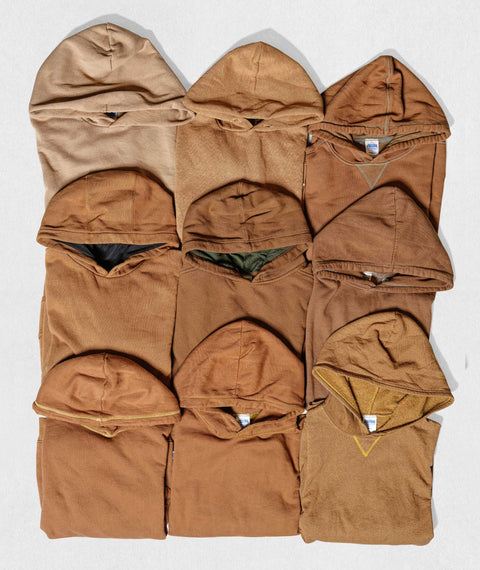 AWE Solid Hooded Sweatshirt Brown