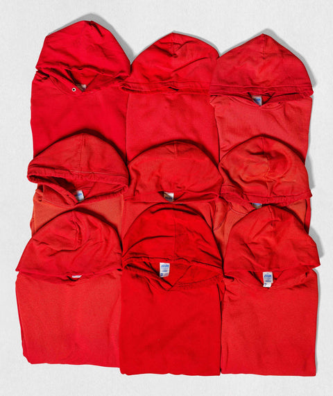 Faded Hooded Sweatshirt Red