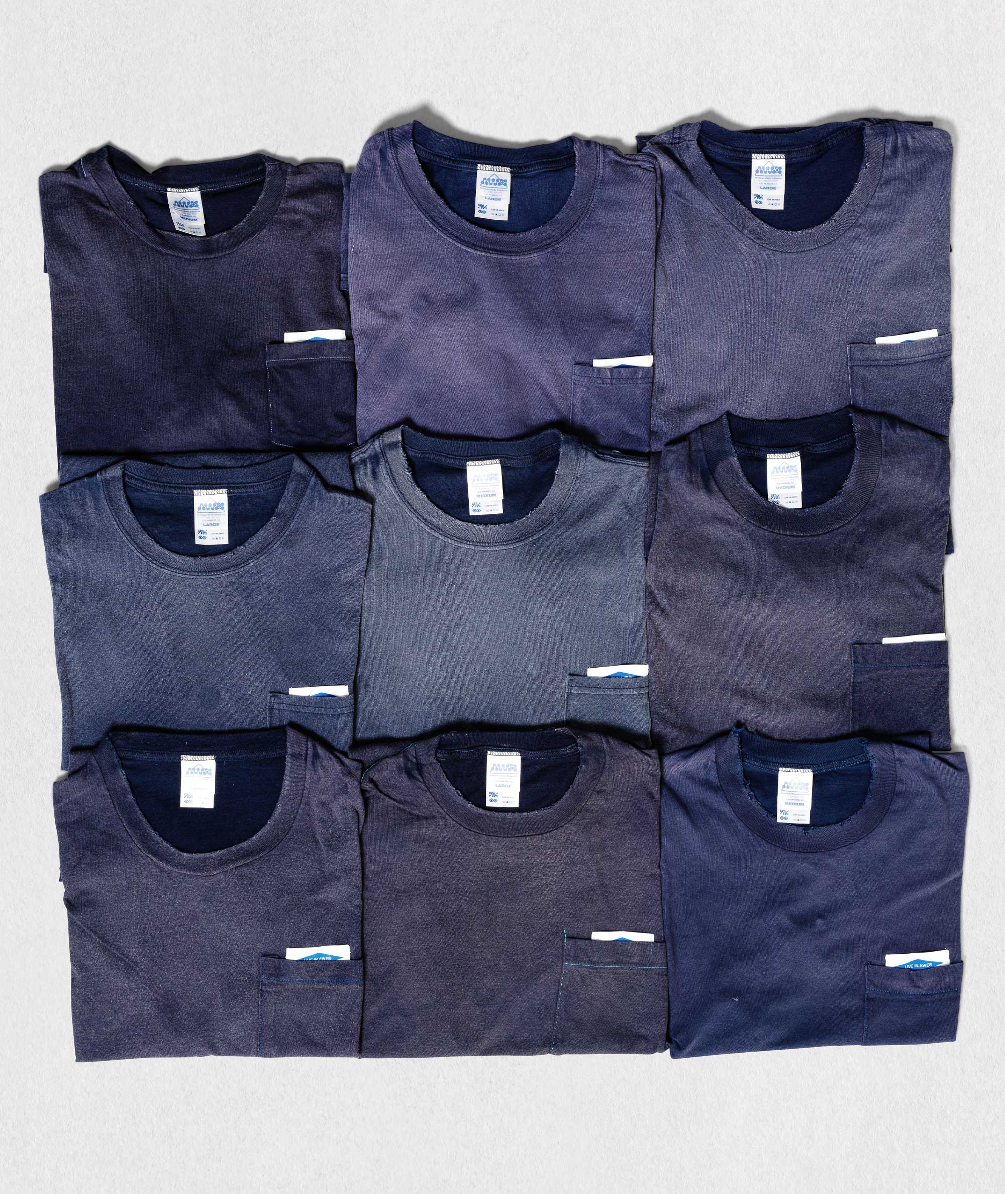 AWE Faded Pocket T-Shirt Navy – American Waste Enterprise