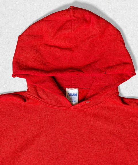 Faded Hooded Sweatshirt Red