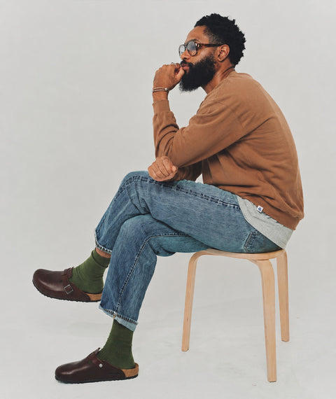 AWE Solid Sweatshirt Brown